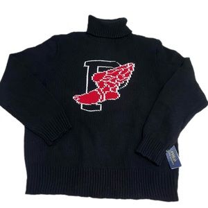 Black Polo Ralph Lauren P-Wing Winter Stadium Turtleneck XXL
